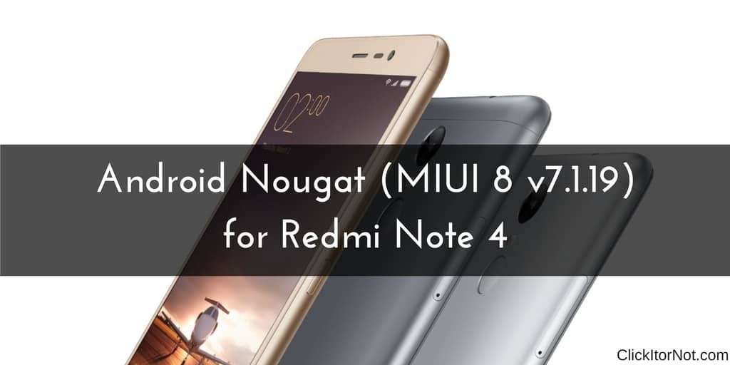 Redmi Note 4 to Android Nougat