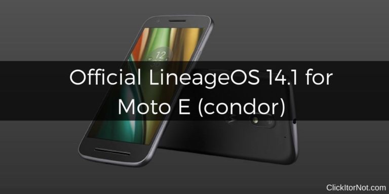 Official LineageOS 14.1 for Moto E