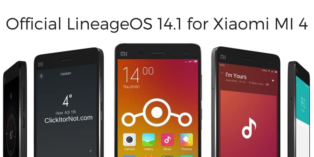 Official LineageOS 14.1 on Xiaomi MI 4