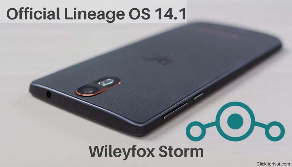 Lineage OS 14.1 on Wileyfox Storm