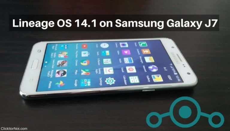 Lineage OS 14.1 on Samsung Galaxy J7
