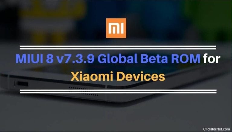 MIUI 8 v7.3.9 on Xiaomi Device