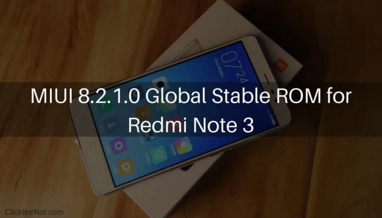 MIUI 8.2.1.0 Global Stable ROM on Redmi Note 3