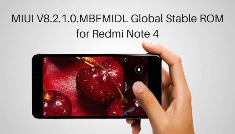 MIUI V8.2.1.0.MBFMIDL Global Stable ROM on Redmi Note 4