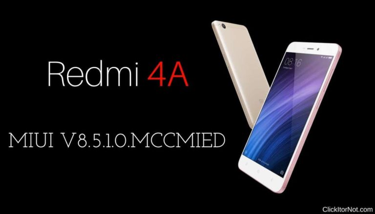 MIUI V8.5.1.0.MCCMIED Global Stable ROM on Redmi 4A