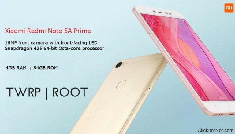 Install TWRP Recovery and Root Xiaomi Redmi Note 5A Prime/Redmi Y1 In this article, we will guide you how to install TWRP Recovery and Root Xiaomi Redmi Note 5A Prime