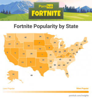 New Gaming Sensation: “Fortnite Porn” search jumps 824% on PornHub