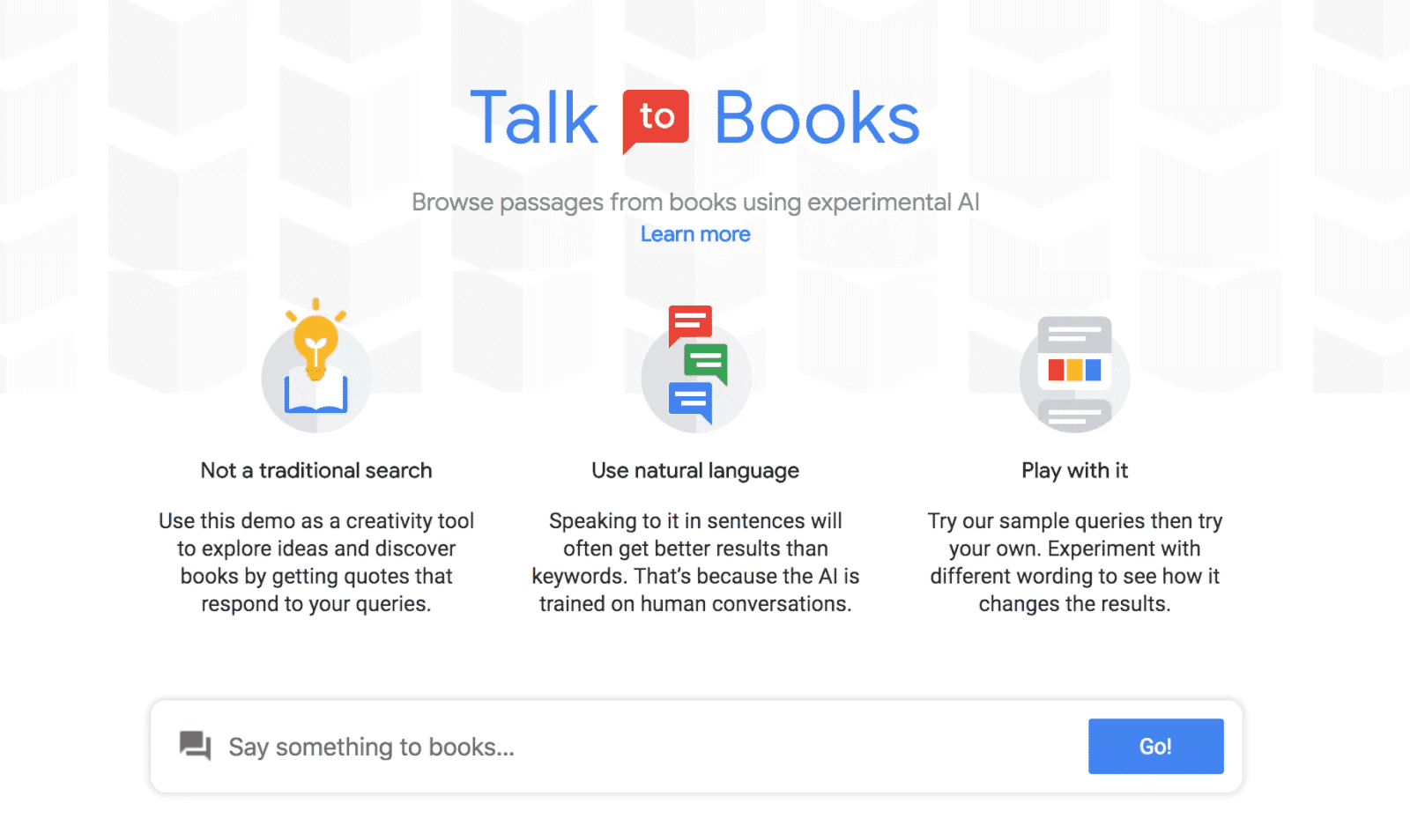 Google Talk to Books