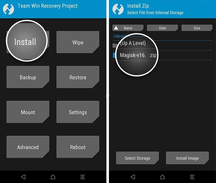 Install Magisk via TWRP Recovery