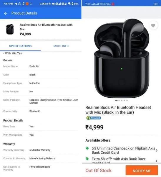 Realme buds air price