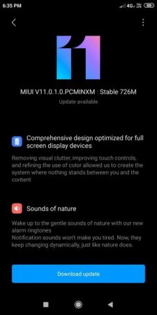 Redmi 7A MIUI 11 update