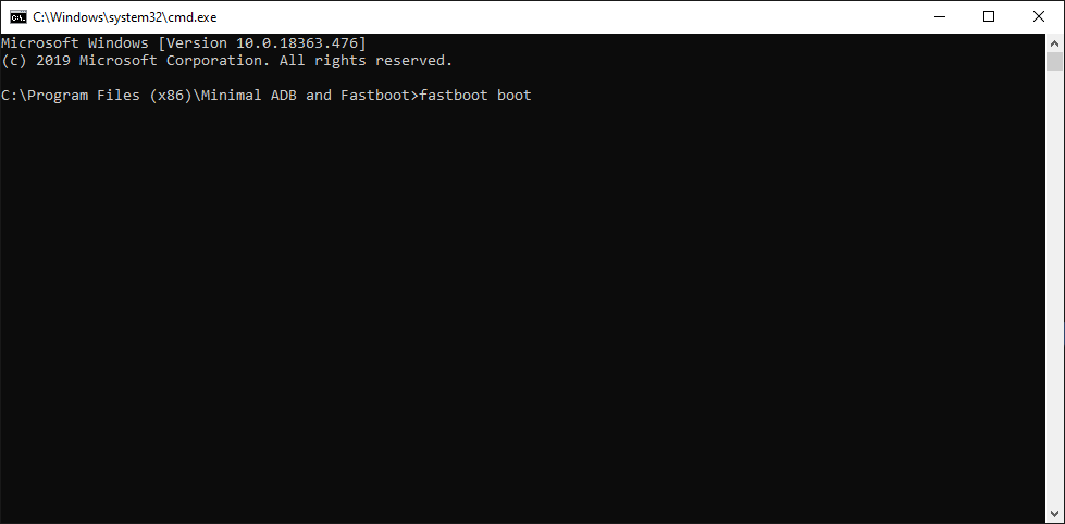 Fastboot boot