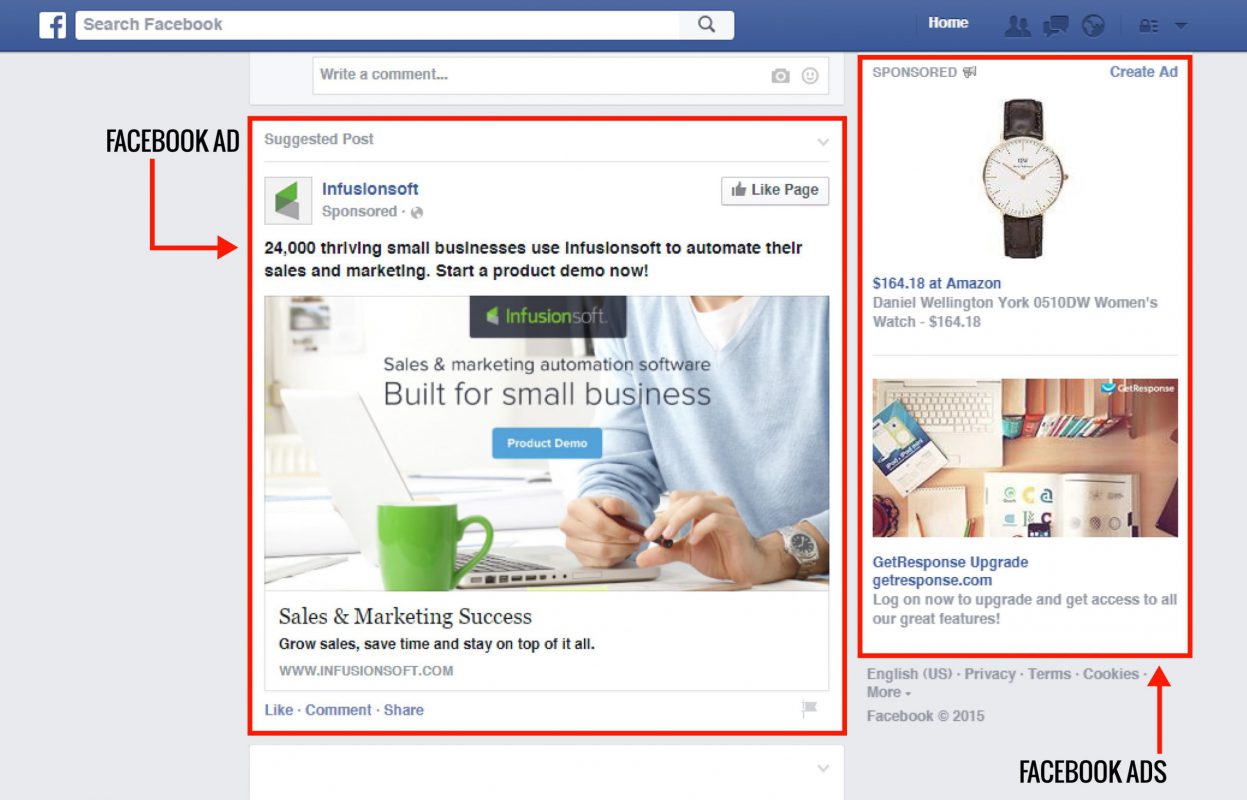 facebook online ads