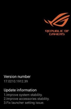 Asus ROG Phone II Android 10 beta 5