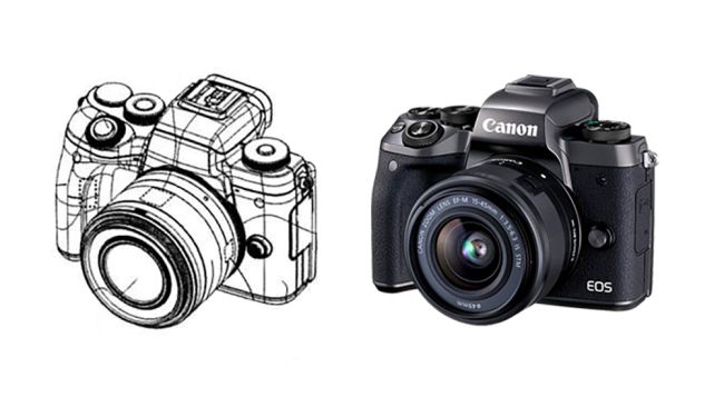 Canon EOS M5 and patent filed by Canon