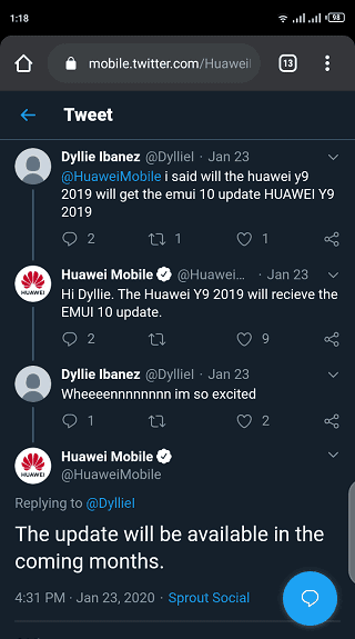 Huawei Tweet