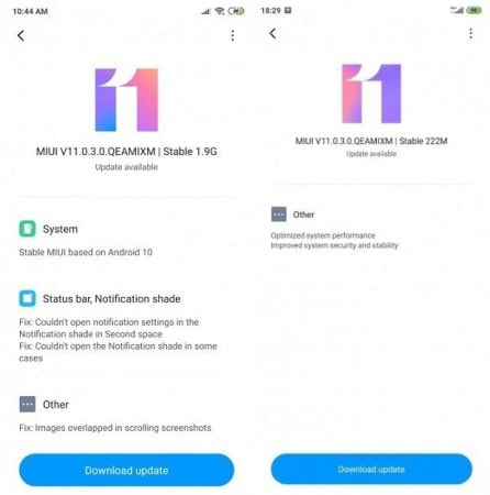 Mi 8 Android 10 update re-released
