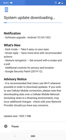 Nokia 6.1 Plus Android 10 update 1