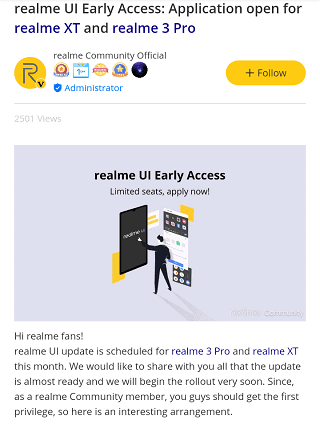 early access page