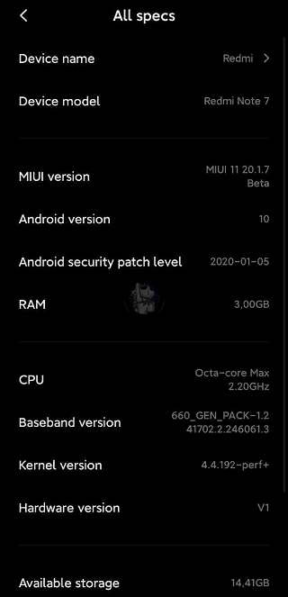 Redmi Note 7 Android 10 update