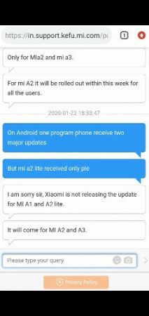 Xiaomi Mi A2 Lite Android 10 update
