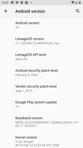 LineageOS 17.1 (unofficial)