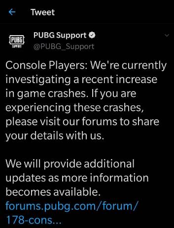 PUBG (Tweet)