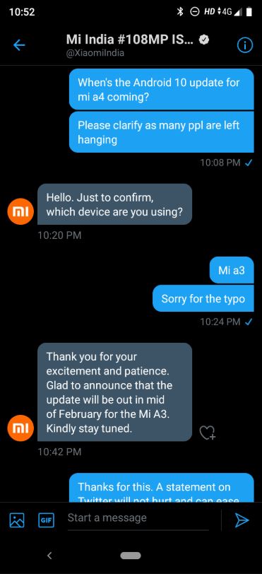 Xiaomi (Chat Support)