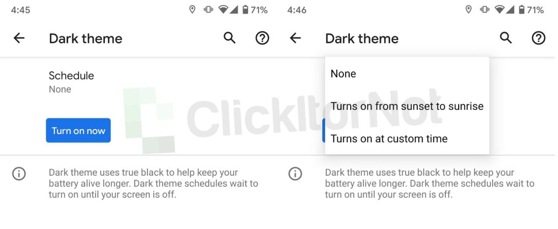 Android 11 Dark Mode
