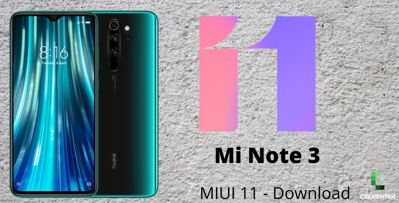 Mi note 3 miui 11 rom download