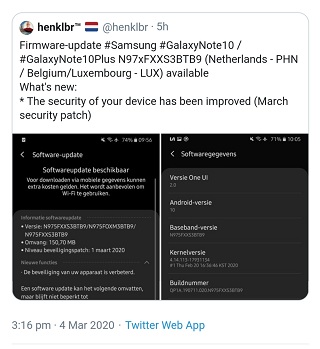 Samsung Galaxy Note 10 & 10 plus March OTA (update)