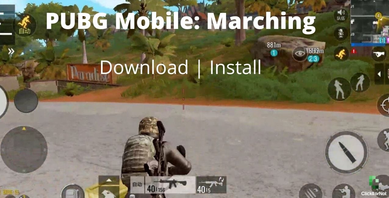 PUBG Mobile: Marching download and install