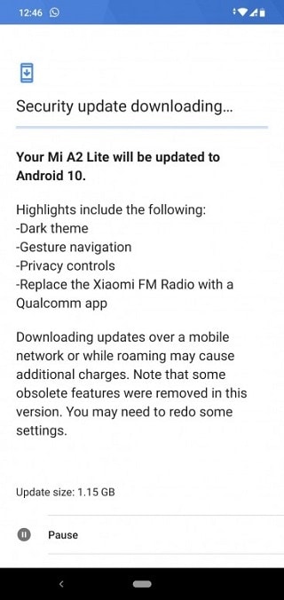 Mi A2 Lite Android 10 Update Re-Released