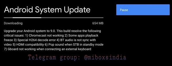 Mi Box S Android Pie Update Stable