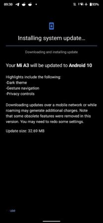 Mi a3 android 10 fourth time
