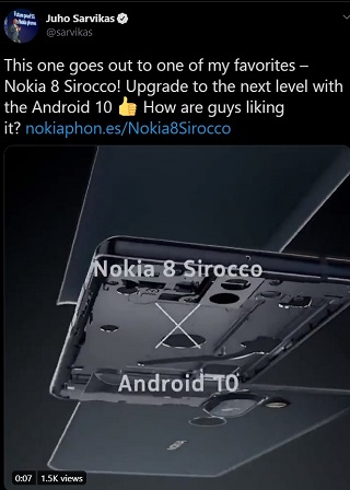 Nokia 8 Sirocco (Twitter)