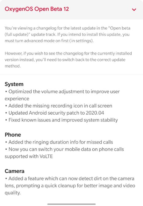 Open Beta 12 OnePlus 7 and 7 Pro