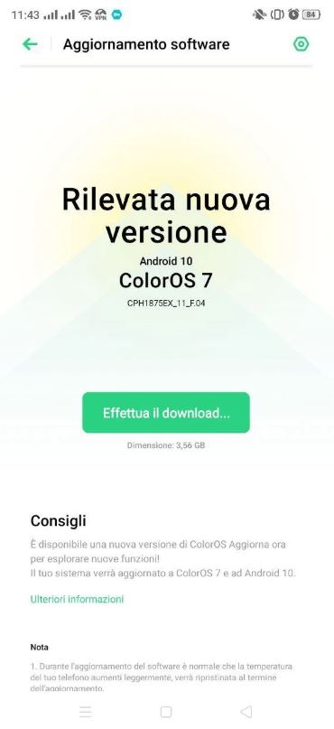 Oppo Find X Italy (Android 10)