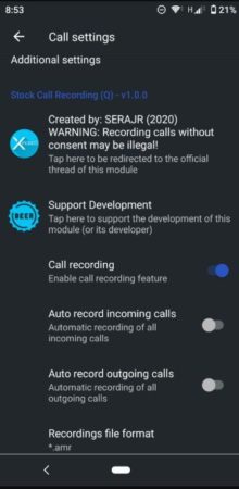 call recording feature on sony xperia
