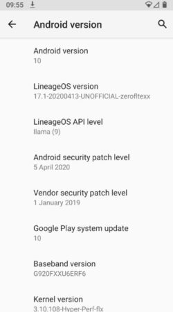 lineageos 17.1 samsung galaxy s6