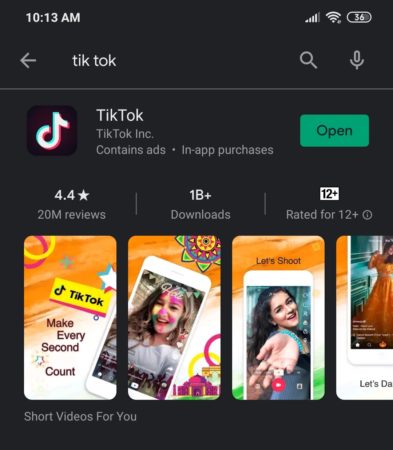 Tiktok gained back its rating