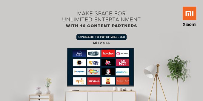 Patchwall 3.0 for Mi TV 4 55-inch