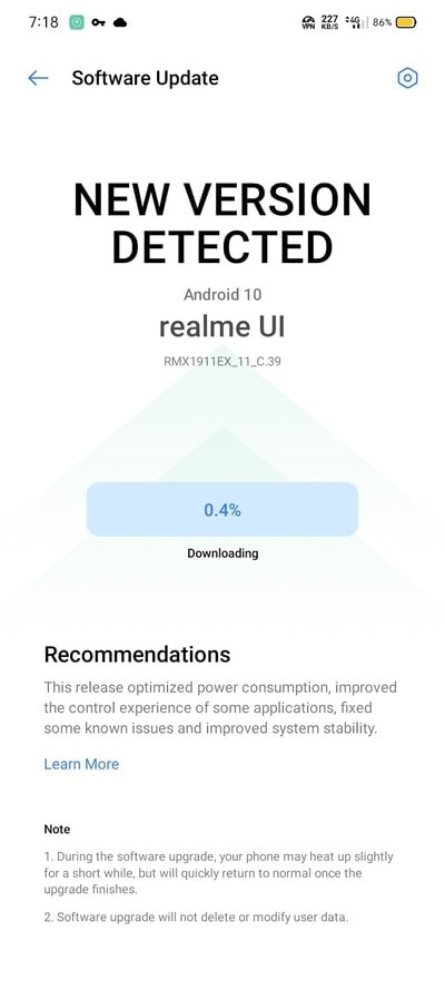 Realme 5 Android 10 Realme UI
