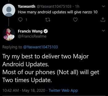 Realme Narzo 10 to receive double Android updates