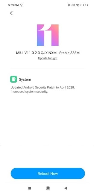 Redmi Note 9 pro max april Security Update