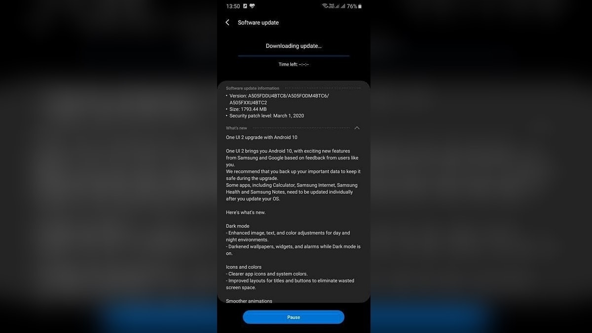 Samsung Galaxy A50 receives One UI 2 based on Android 10