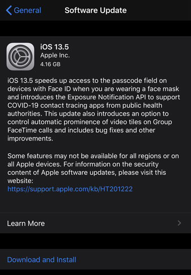 iOS 13.5 GM