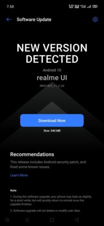 Realme XT april security patch