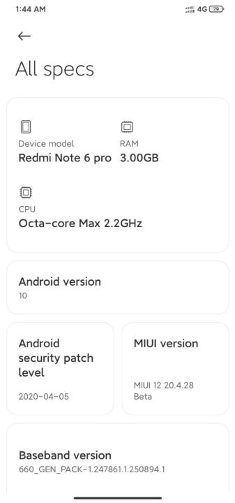 redmi note-6 pro miui 12 beta