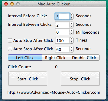 how to make mouse auto click mac